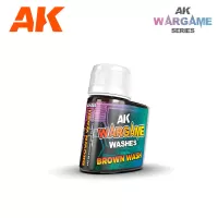 Photo de Ak Interactive Pot de Wash For Wargame - Brown Wash (35 ml)