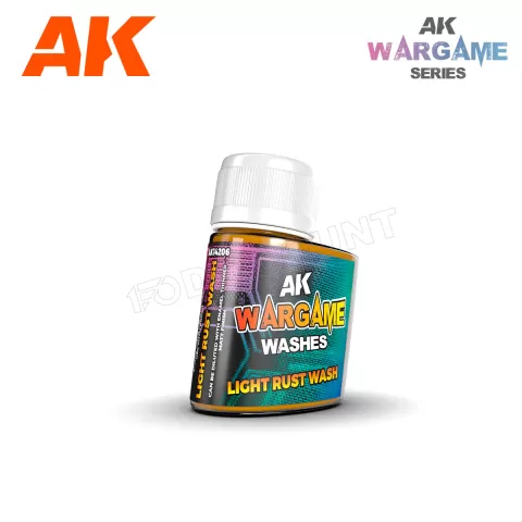 Photo de Ak Interactive Pot de Wash For Wargame - Light Rust Wash (35 ml)