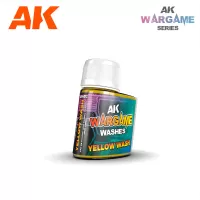 Photo de Ak Interactive Pot de Wash For Wargame - Yellow Wash (35 ml)