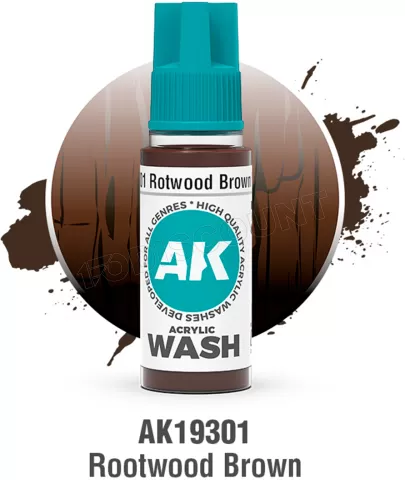 Photo de Ak Interactive Pot de Wash - Rotwood Brown (18 ml)