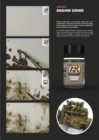 Photo de Ak Interactive Pot d'Enamel Effects - Engine Grime (35 ml)