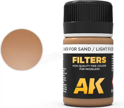 Photo de Ak Interactive Pot d'Enamel Effects - Filter Ocher for Sand (Light Filter for Wood) (35 ml)