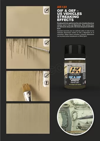 Photo de Ak Interactive Pot d'Enamel Effects - Streaking Effects For U.S. Modern Vehicles Oif & Oef (35 ml)