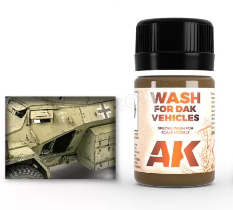 Photo de Ak Interactive Pot d'Enamel Effects - Wash Afrika Korps (For Dak Vehicles) (35ml)