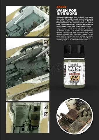 Photo de Ak Interactive Pot d'Enamel Effects - Wash For Interior (35 ml)
