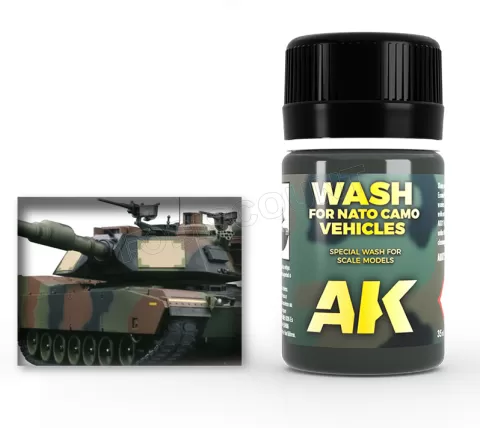 Photo de Ak Interactive Pot d'Enamel Effects - Wash For Nato Camo Vehicles (35 ml)