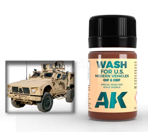 Photo de Ak Interactive Pot d'Enamel Effects - Wash For U.S. Modern Vehicles Oif & Oef (35 ml)