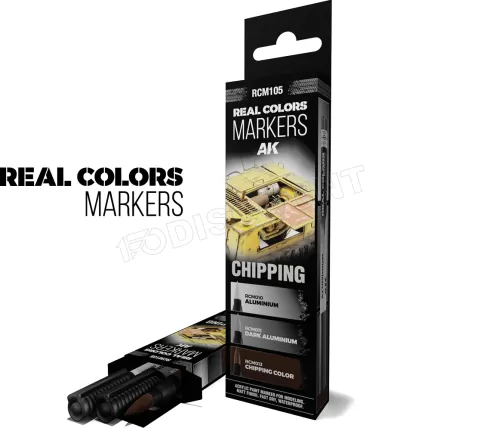 Photo de Ak Interactive - Real Colors Marker Set Chipping (3 Markers)