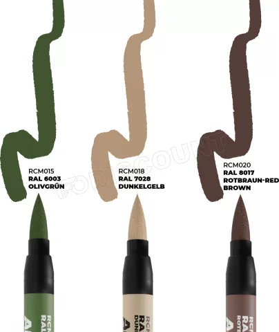 Photo de Ak Interactive - Real Colors Marker Set Late German Afv Camo (3 Markers)