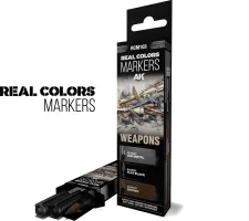 Photo de Ak Interactive - Real Colors Marker Set Weapons (3 Markers)
