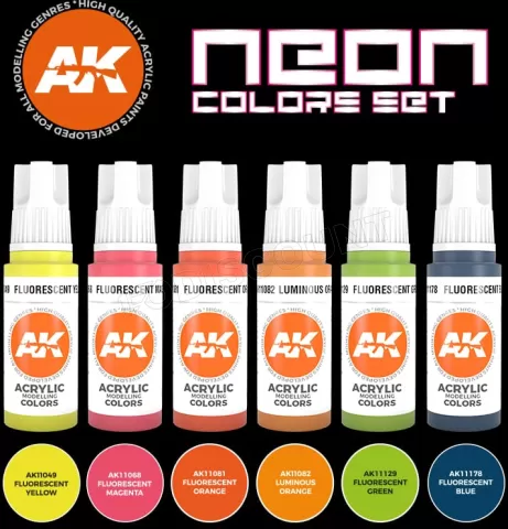 Photo de Ak Interactive Set de Peinture - Neons Colors Set