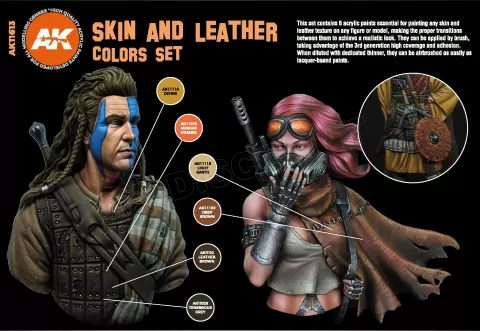 Photo de Ak Interactive Set de Peinture - Skin and Leather Colors Set