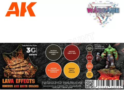 Photo de Ak Interactive Set de Peinture - Wargame Set : Lava Effects
