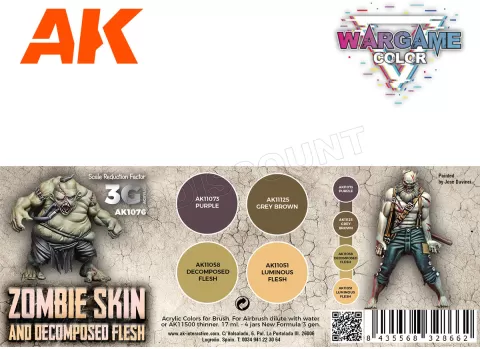 Photo de Ak Interactive Set de Peinture - Wargame Set : Zombie Skin