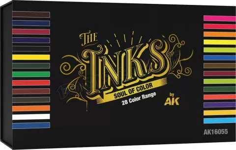 Photo de Ak Interactive Set de : The Inks - Full Range Box (28 refs)