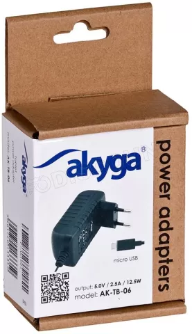 Photo de Alimentation Akyga pour Raspberry Pi 3 2,5A (Noir)