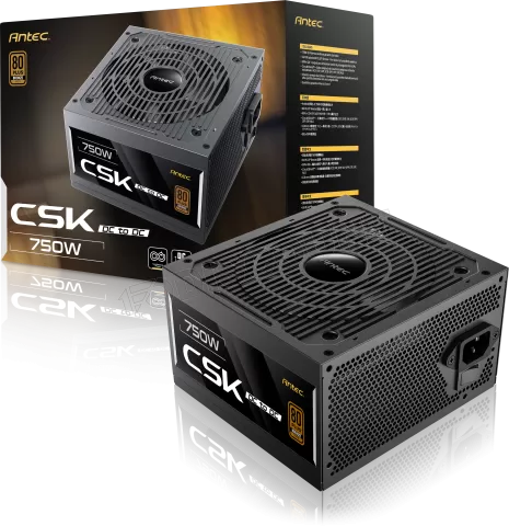 Photo de Alimentation ATX Antec Cuprum Strike CSK DC - 750W (Noir)