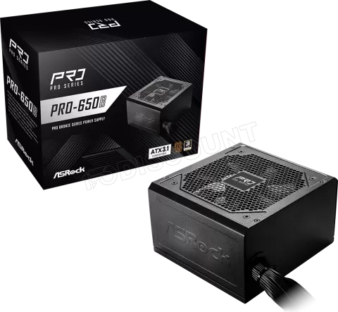 Photo de Alimentation ATX ASRock Pro-B - 650W (Noir)