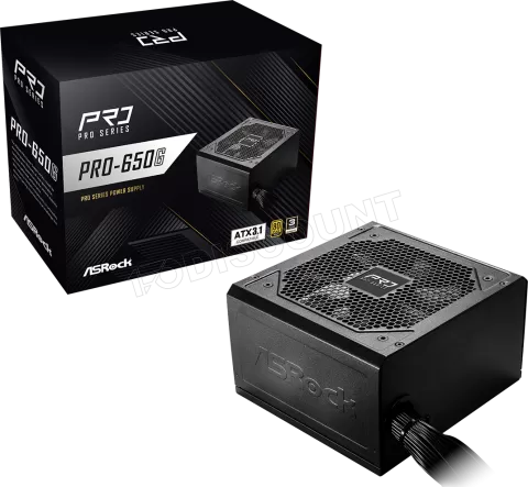 Photo de Alimentation ATX ASRock Pro-G - 650W (Noir)