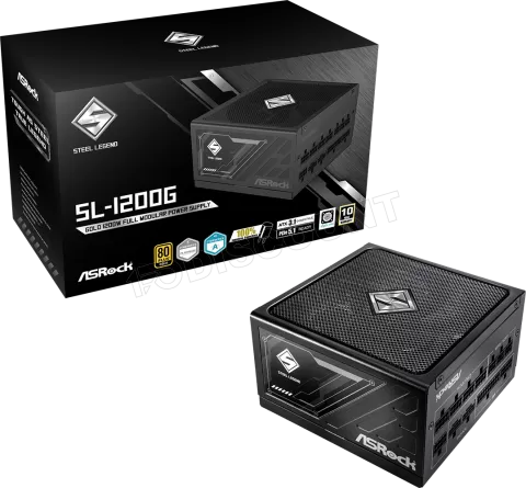 Photo de Alimentation ATX ASRock Steel Legend - 1200W (Noir)