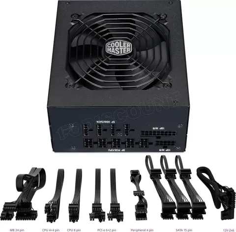 Photo de Alimentation ATX Cooler Master MWE Gold V2 - 850W (Noir)