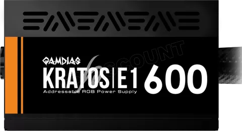 Photo de Alimentation ATX Gamdias Kratos E1-600 RGB - 600W (Noir)