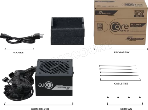 Photo de Alimentation ATX Seasonic Core BC - 750W (Noir)