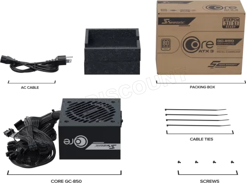 Photo de Alimentation ATX Seasonic Core GC - 850W (Noir)