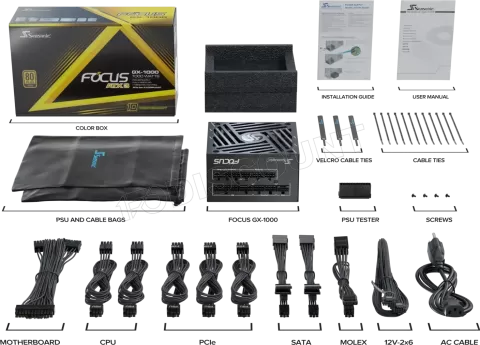 Photo de Alimentation ATX Seasonic Focus GX ATX 3.1 (2024) - 1000W (Noir)