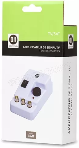 Photo de Amplificateur D2 Diffusion TV 30dB / Répartiteur TV 2 sorties coaxiales