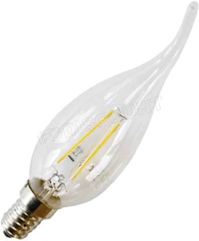 Photo de Ampoule flamme - rétro à filament LED V-Tac E14 4W 320lm (Température Couleur 3000 K)