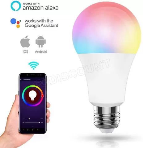 Photo de Ampoule LED connectée MCL-Samar Domo 600 lumens (E27) RGB compatible assistant vocal