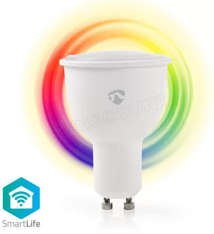 Photo de Ampoule LED connectée Nedis SmartLife GU10 RGB 380lm