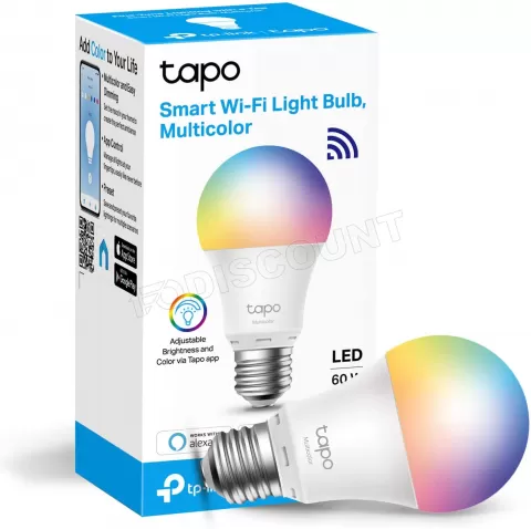 Photo de Ampoule LED connectée TP-Link Tapo L530E Wi-Fi 800lm (E27) RGB