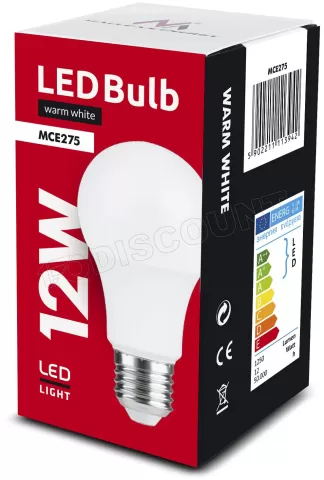 Photo de Ampoule LED Maclean E27 12W 1250lm (Température Couleur 3000K)