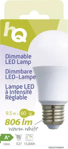 Photo de Ampoule LED réglable HQ A60/E27 9W 806lm (Température Couleur 2700 K)