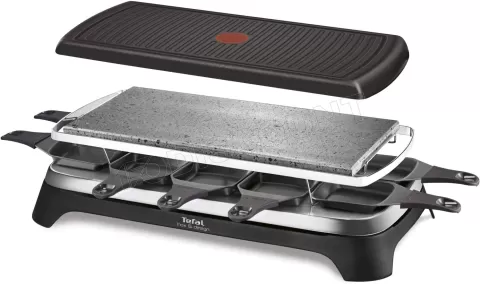 Photo de Appareil à Raclette/Pierrade 3en1 Tefal RE45A812 pour 10 (Noir)