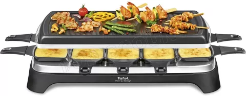 Photo de Appareil à Raclette/Pierrade 3en1 Tefal RE45A812 pour 10 (Noir)