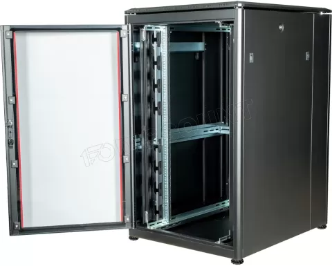Photo de Baie Serveur Pro 19" 22U - 800x800mm avec porte vitrée (Noir)