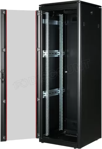 Photo de Baie Serveur Pro 19" 36U - 600x600mm avec porte vitrée (Noir)