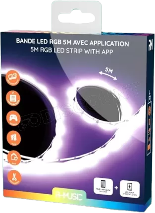 Photo de Bandeau LED connecté R-Music Cutable Strip RGB 5m