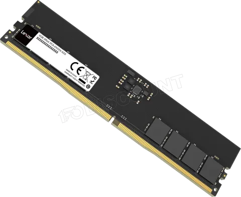 Photo de Barette mémoire 16Go DIMM DDR5 Lexar 4800MHz CL40 (Noir)