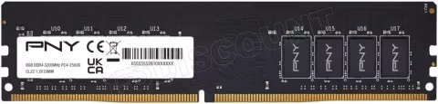Photo de Barette mémoire 8Go DIMM DDR4 PNY Performance 3200Mhz (Noir)