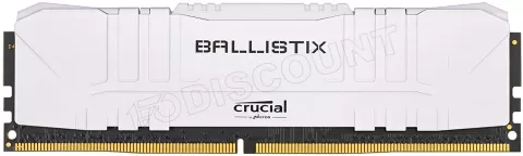 Photo de Barrette mémoire 16Go DIMM DDR4 Ballistix  2666Mhz (Blanc)