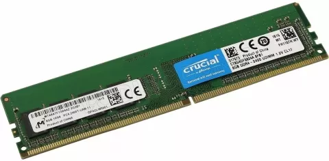 Photo de Barrette mémoire 16Go DIMM DDR4 Crucial  2400Mhz (Vert)