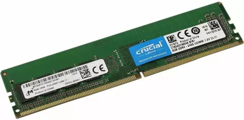 Photo de Barrette mémoire 16Go DIMM DDR4 Crucial PC4-19200 (2400 Mhz) (Vert)