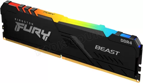 Barrette mémoire 16Go DIMM DDR4 Kingston Fury Beast RGB 3200Mhz (Noir) à  prix bas