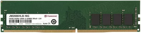 Photo de Barrette mémoire 16Go DIMM DDR4 Transcend JetRam  2666Mhz (Vert)