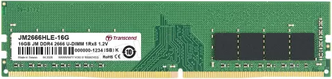 Photo de Barrette mémoire 16Go DIMM DDR4 Transcend JetRam  2666Mhz (Vert)