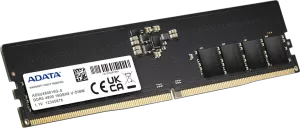 Photo de Barrette mémoire 16Go DIMM DDR5 Adata PC5-38400 (4800 MHz) (Noir) (OEM)